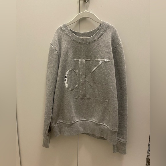 Calvin Klein Jeans Grey Crewneck Sweater Size XS - Picture 2 of 3